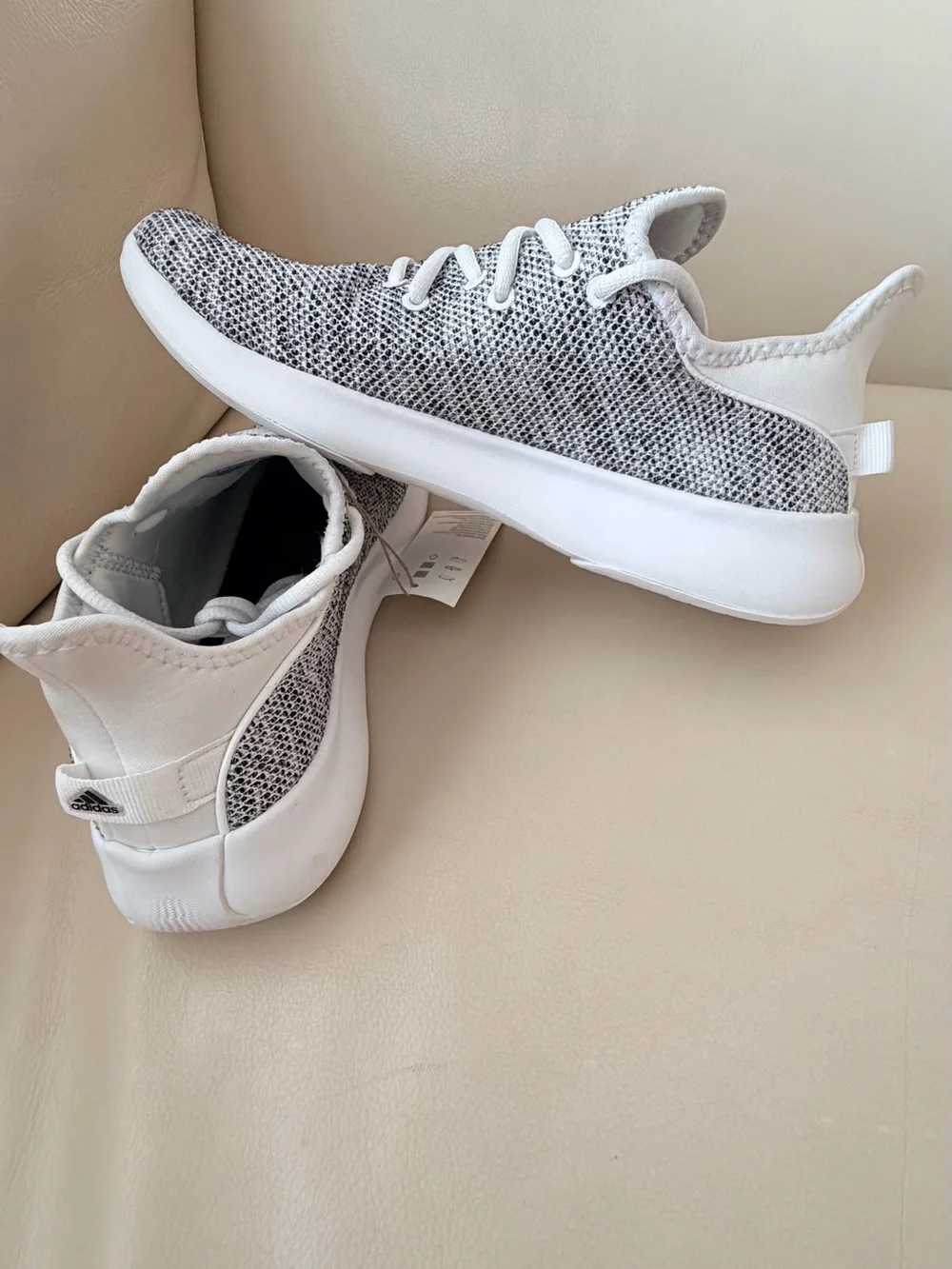 Adidas Cloudfoam Pure SPW Women Shoes Size 9 Grey White Running Sneakers IF3393